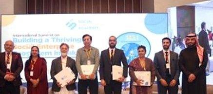 Speakers on stage at the SIA Social Enterprise Summit